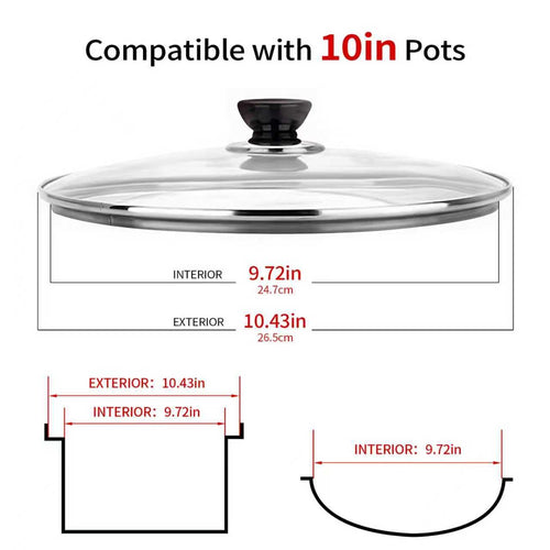 10 Inch Tempered Glass Pan Lid Y430