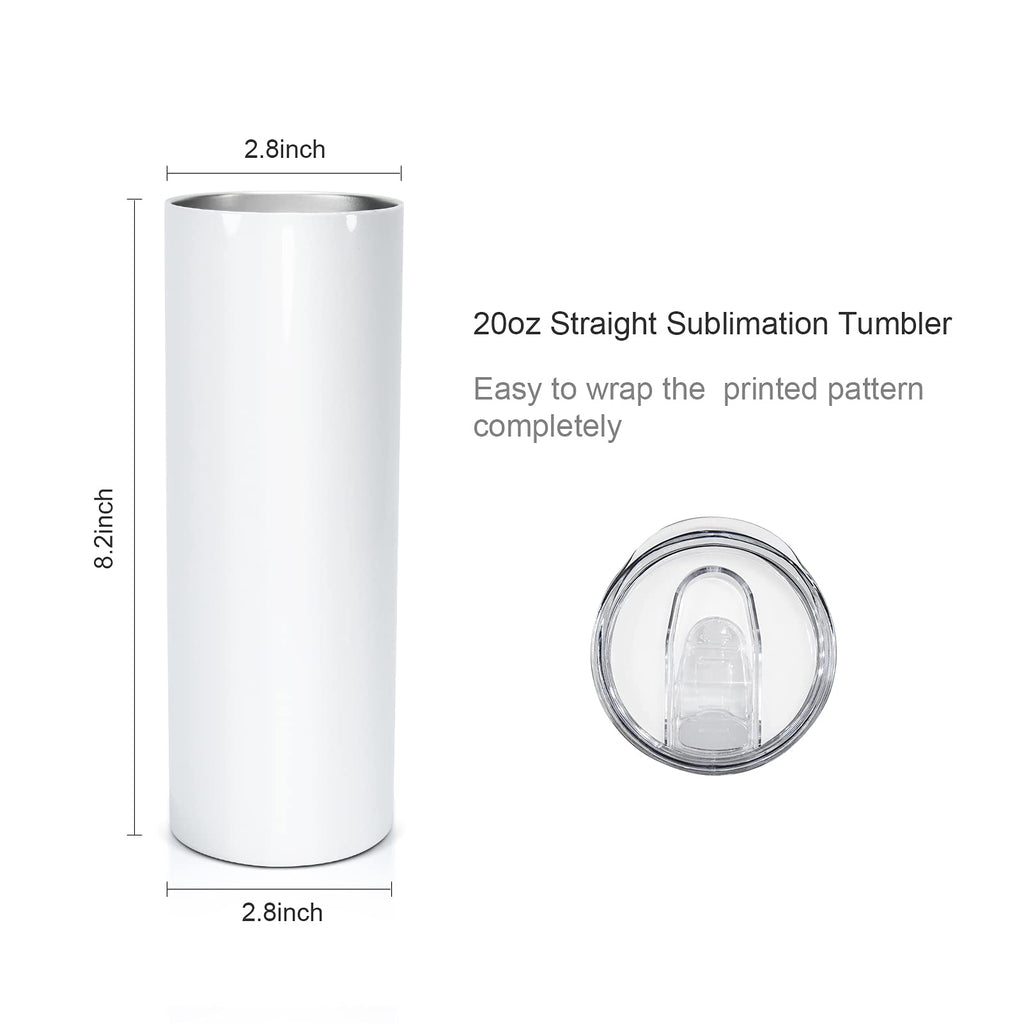 10 Pack 20 OZ Stainless Steel Insulated Tumblers with Straw U6325