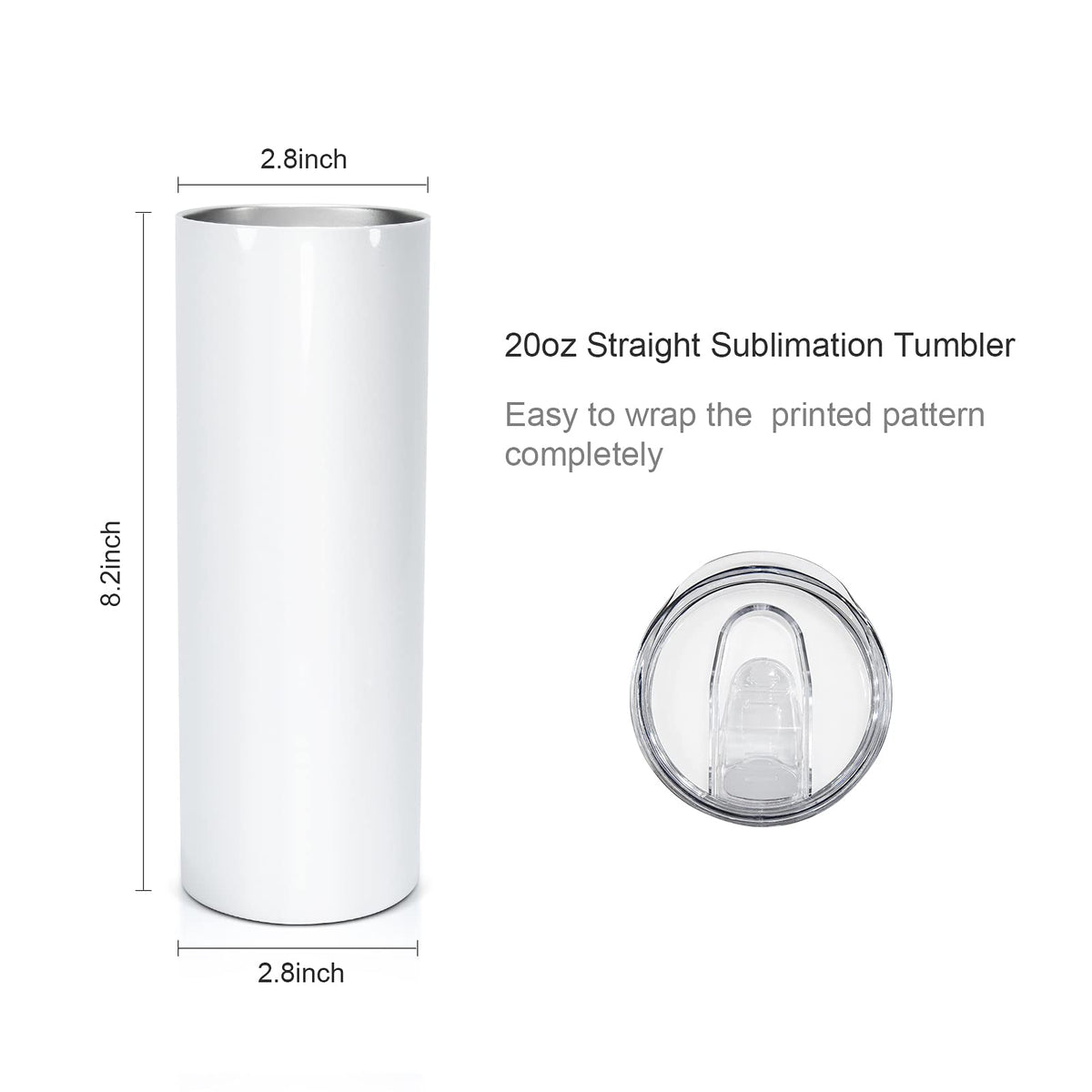 10 Pack 20 OZ Stainless Steel Insulated Tumblers with Straw U6325