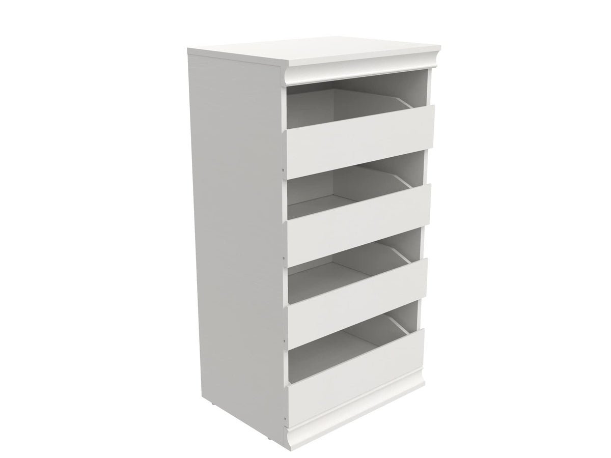 White 4 Drawer Wood Modular Storage Unit T528580