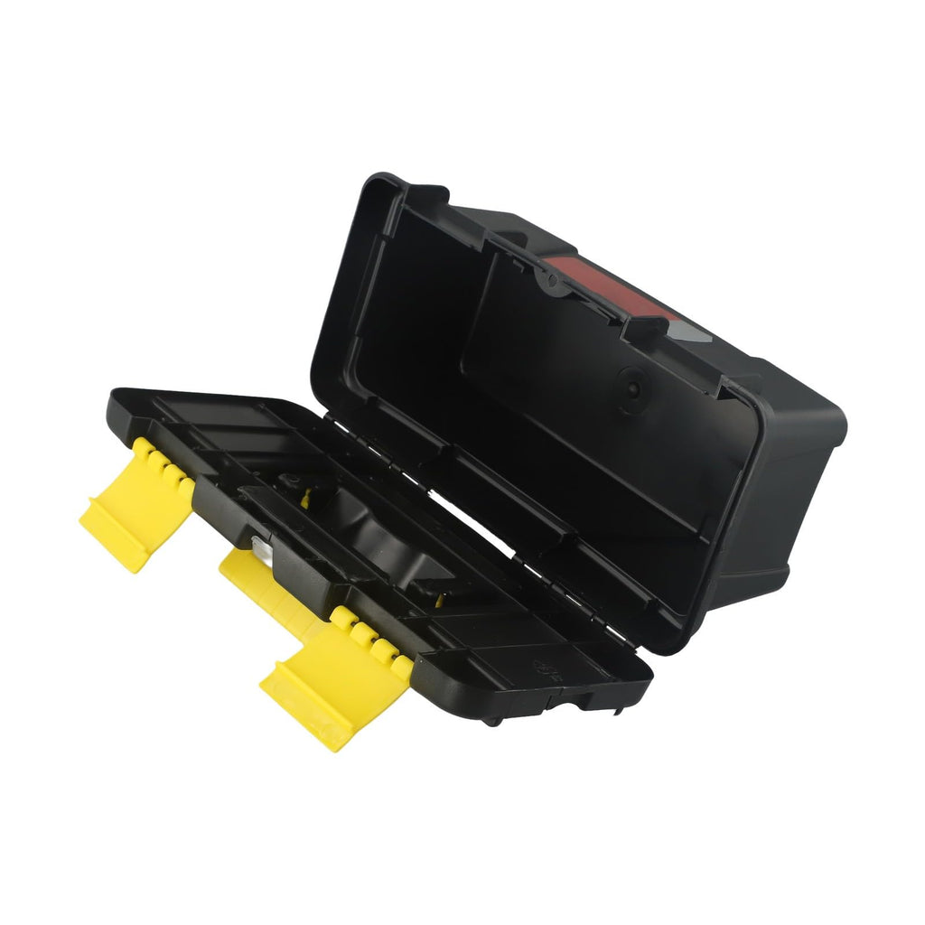 10-Inch Plastic Toolbox with Metal Hinges and 4 Latches H39306