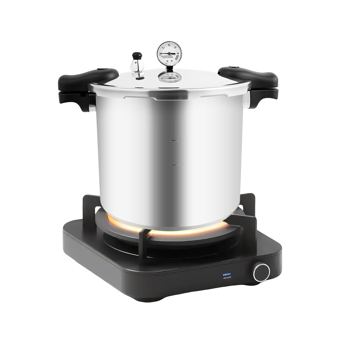 23 Quart Aluminum Pressure Cooker with Pressure Gauge & Release Valve W31712