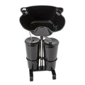 Portable Plastic Shampoo Basin with 2 Water Buckets and Wheels R371