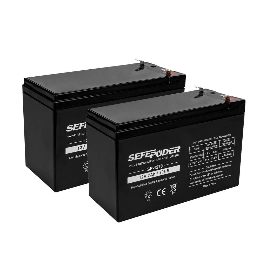12 Volt 7ah Rechargeable Sealed Lead Acid Battery 2 Pack C1161