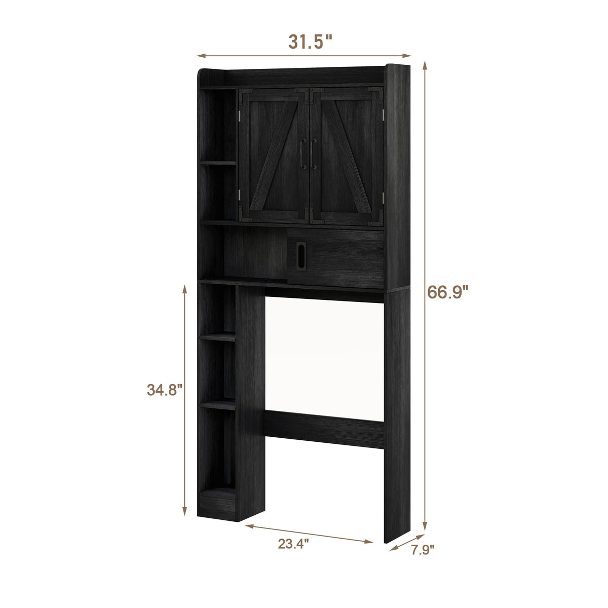 Over The Toilet Storage Cabinet with Sliding Door O2157