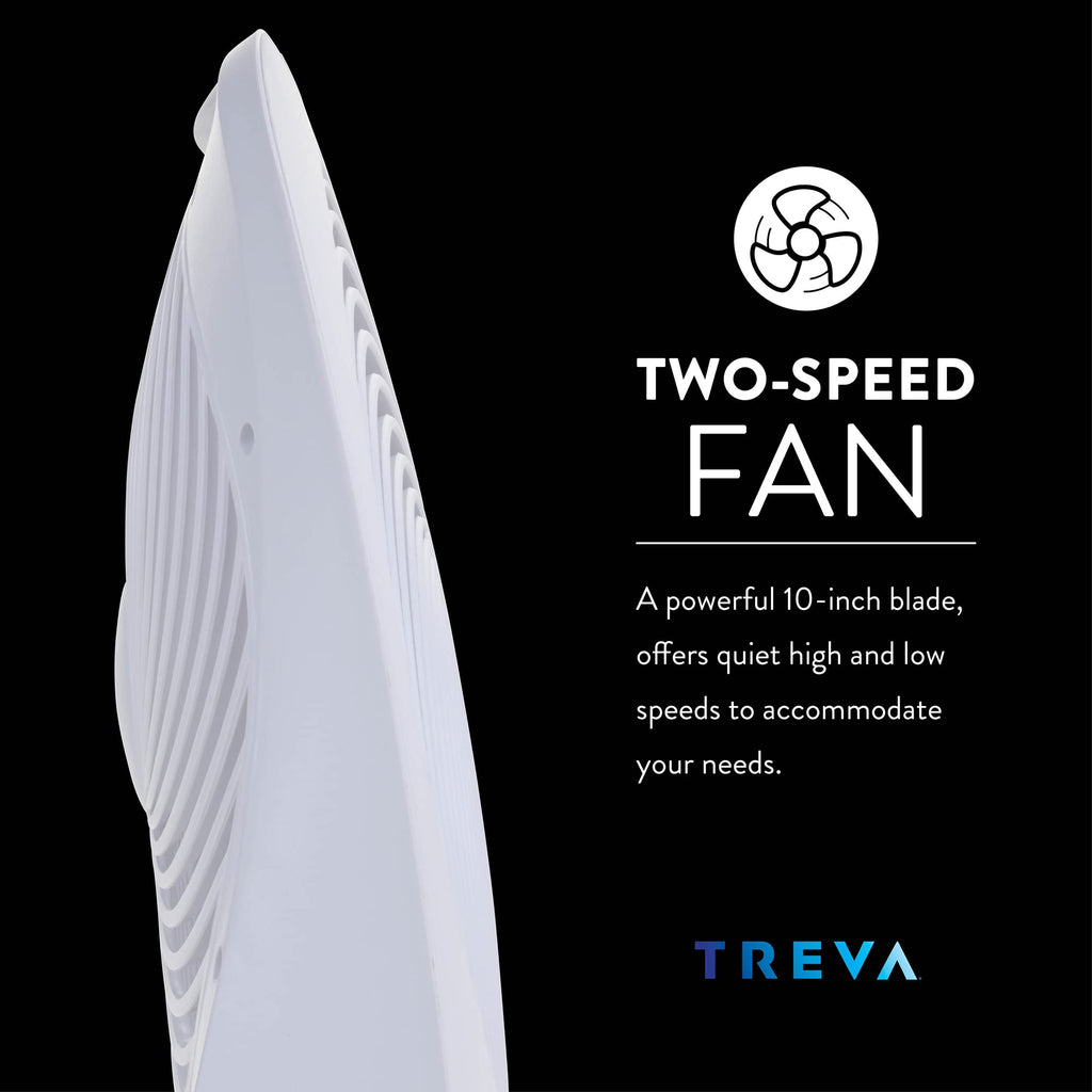 10 in Portable 2-Speed Desk Fan White I9121