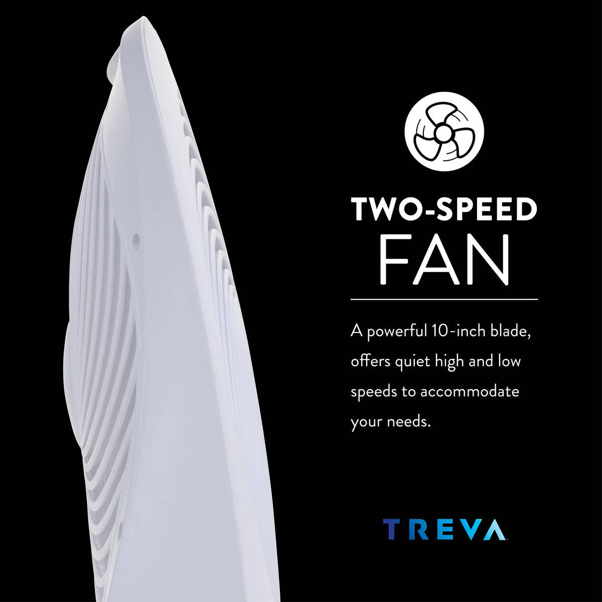10 in Portable 2-Speed Desk Fan White I9121