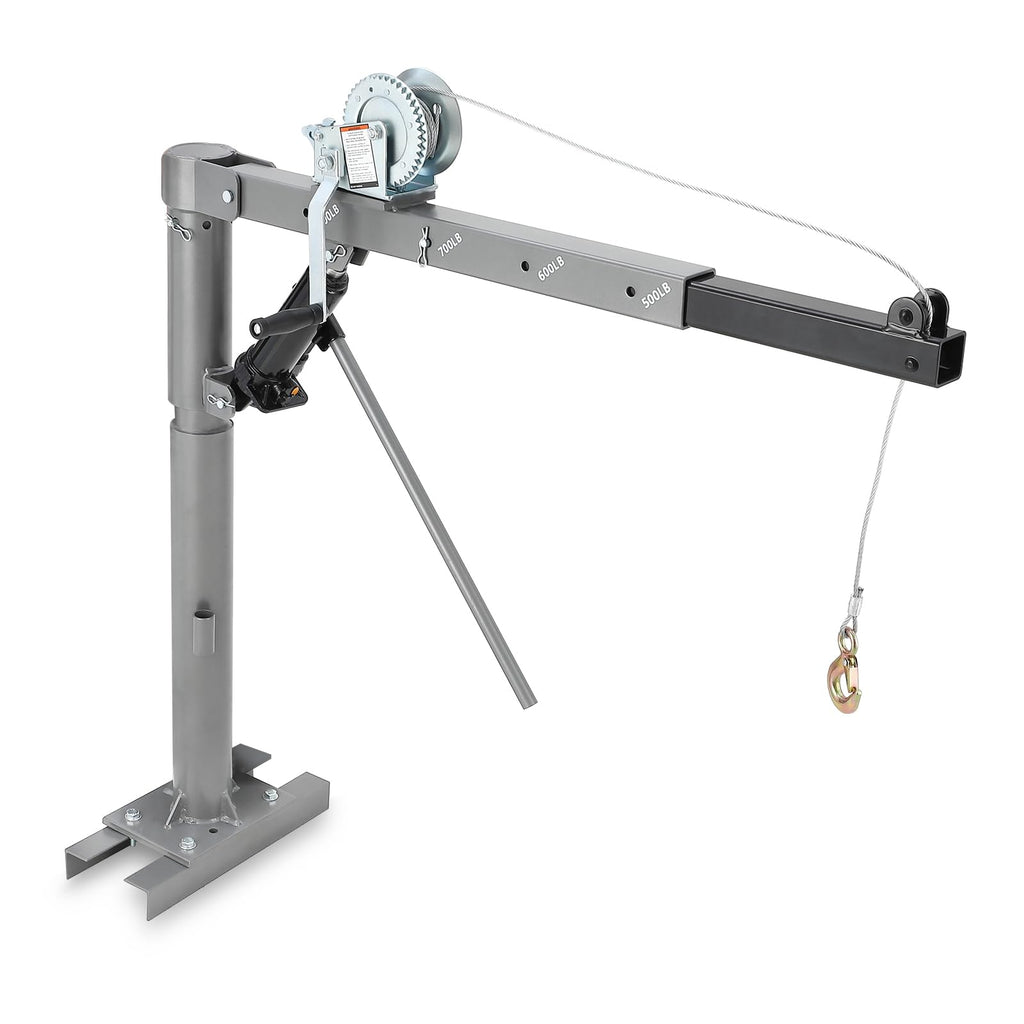 1000 Lbs Hydraulic Pickup Truck Crane Hoist with Manual Winch Q107