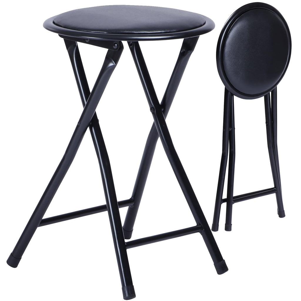 Black 18-Inch Folding Stool H2167