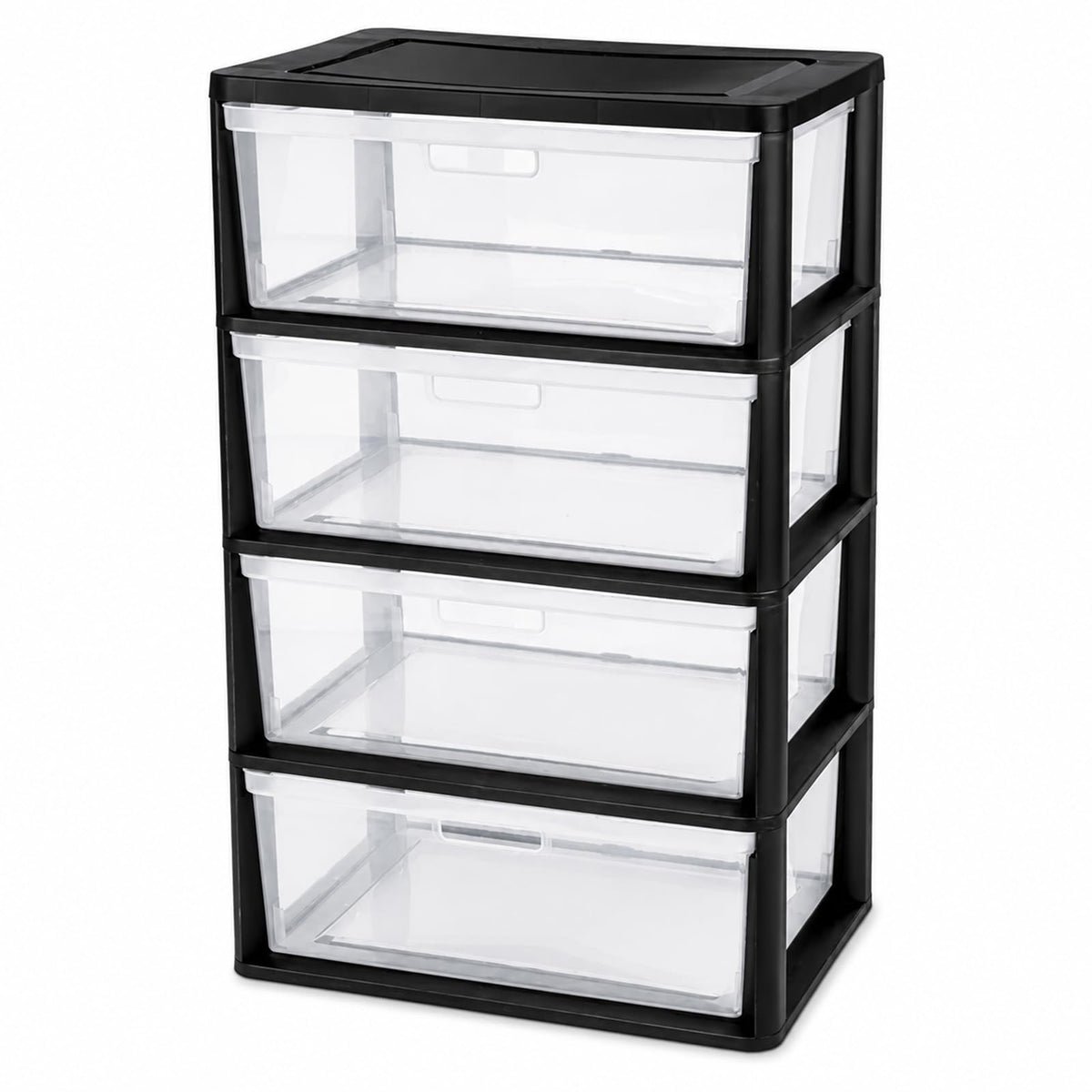 Wide 4 Drawer Plastic Storage Tower Organizer J785