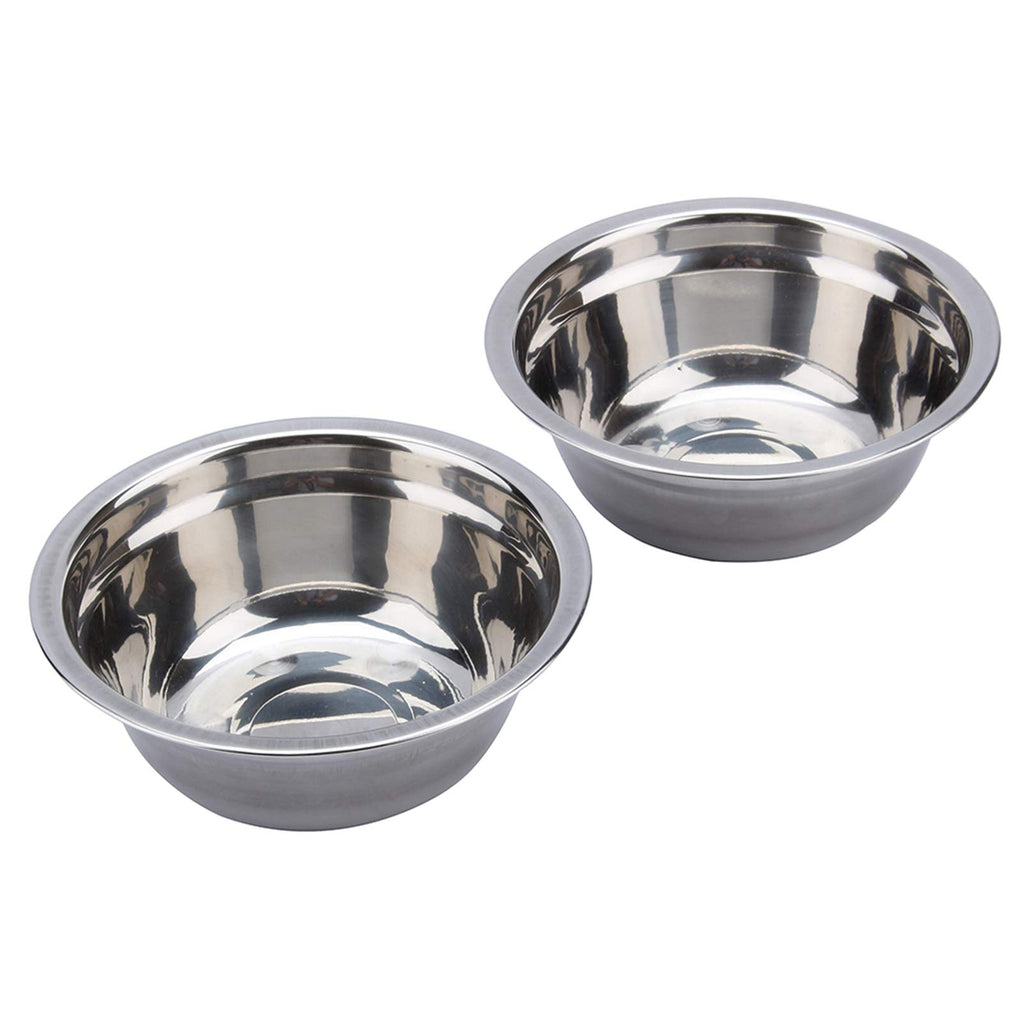 Double Stainless Steel Elevated Dog Bowls with Iron Stand G13662