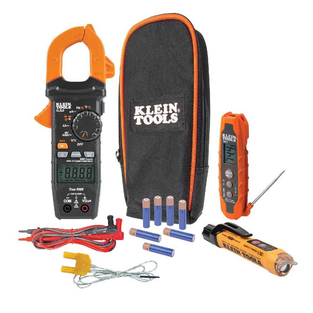 Digital Clamp Meter, Non-Contact Voltage Tester, and Infrared/Probe Thermometer U213227