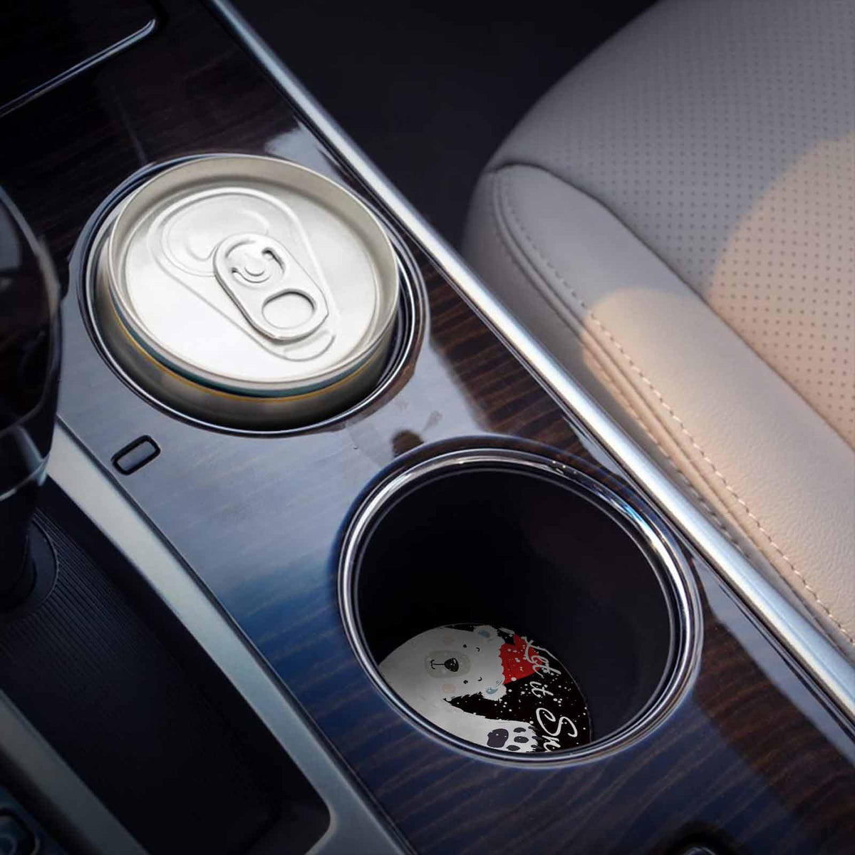 Black Ceramic Car Coasters 6 Piece Set Y7710