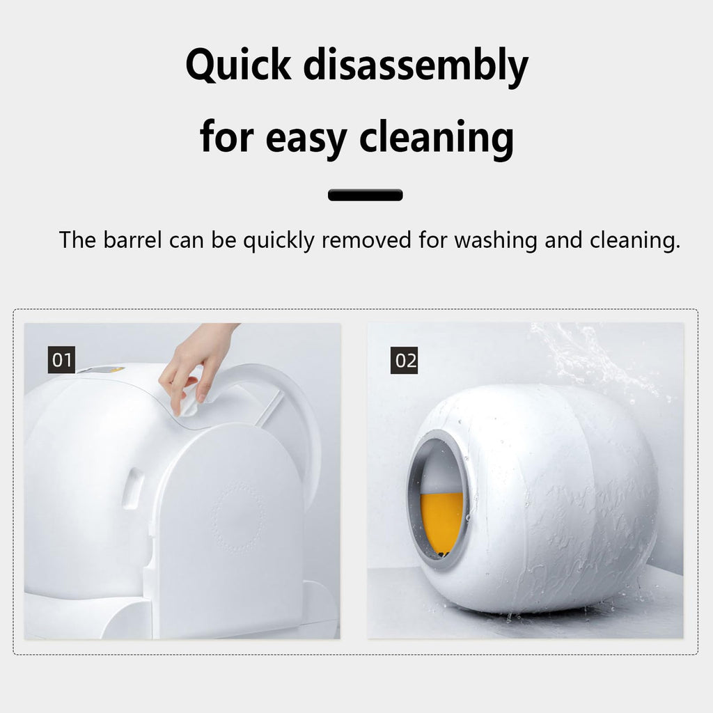 Covered Self-Cleaning Litter Box with Disposable Trays I48444