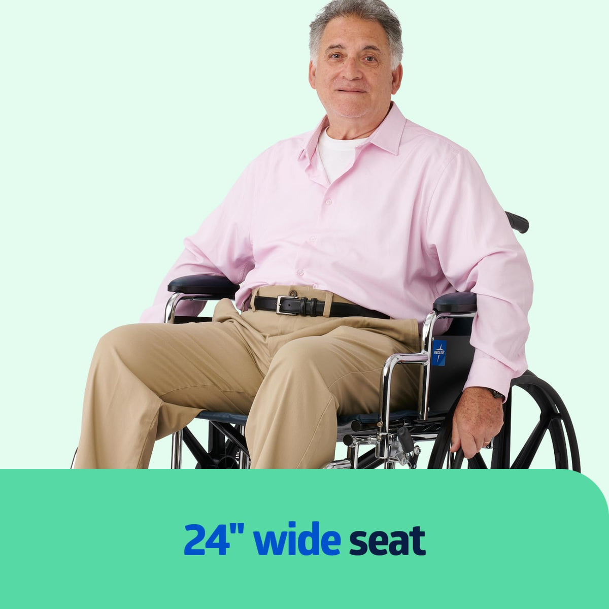 Extra-Wide Bariatric Wheelchair with 24" Wide Seat R318