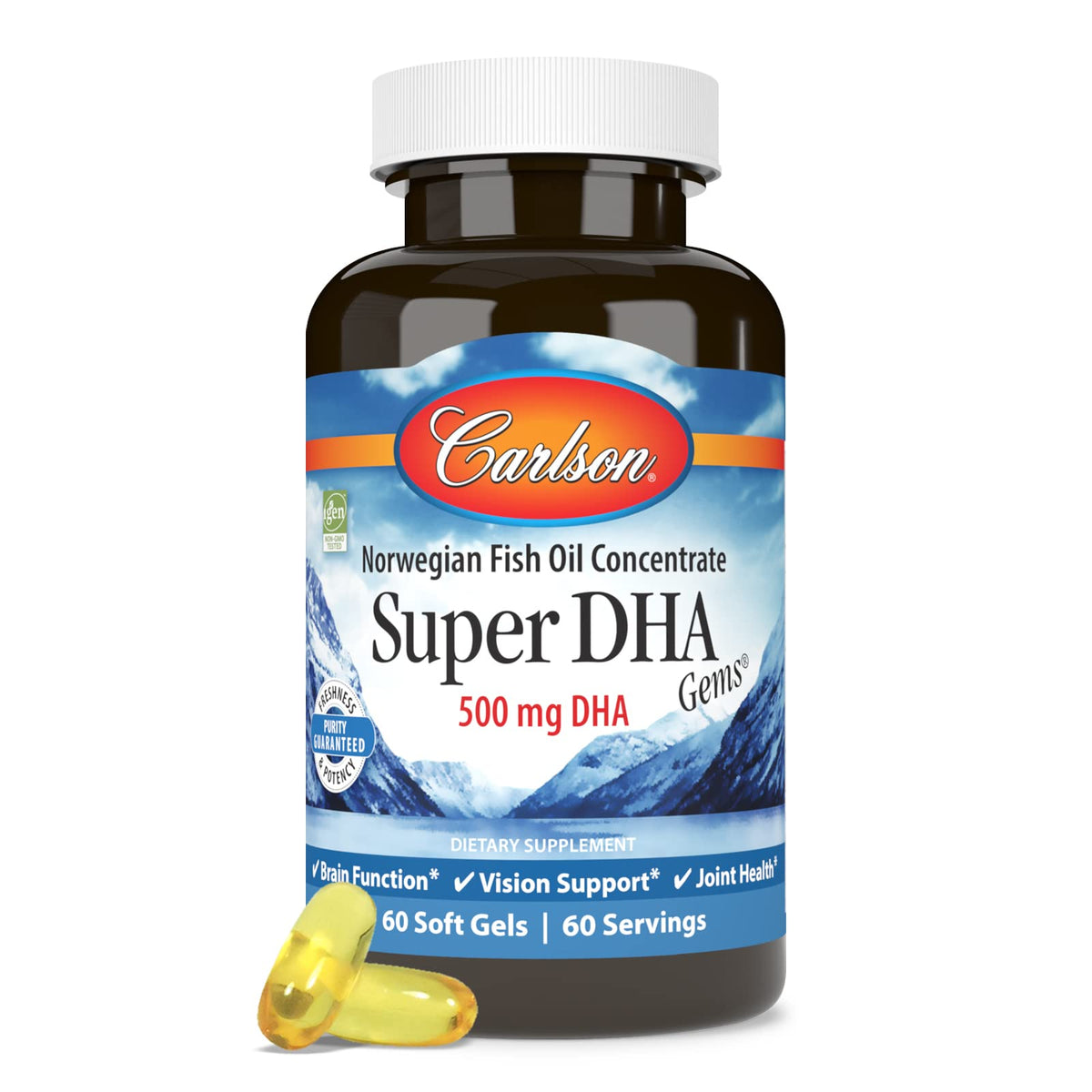 DHA Supplements 500 mg 60 Softgels P780