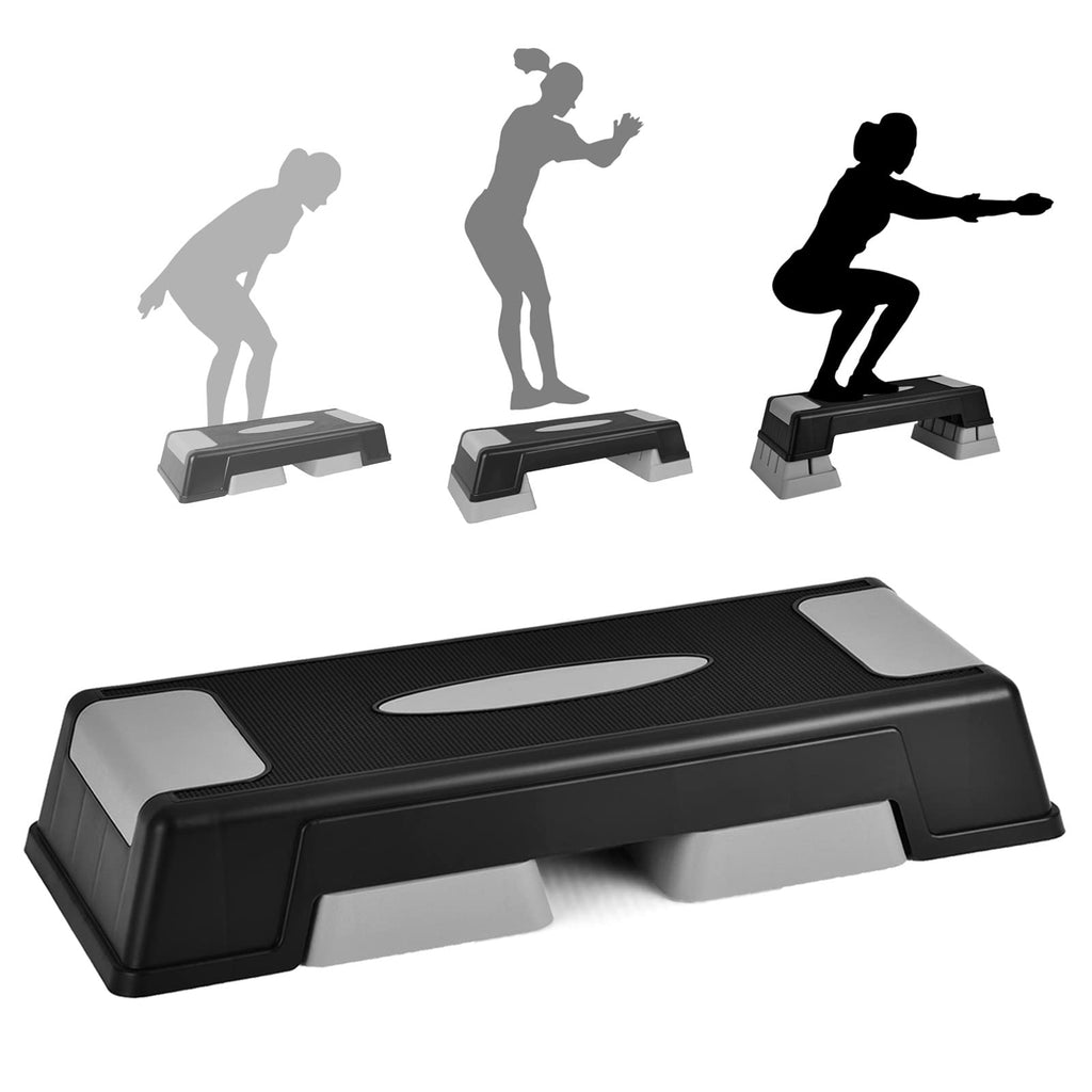 Adjustable Non-slip Aerobic Step Platform with Risers D97647