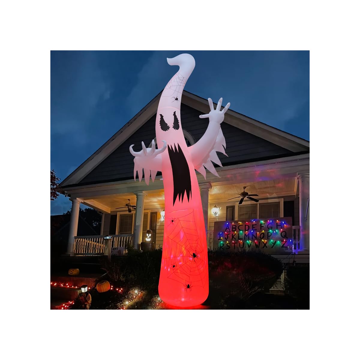 12 FT Halloween Inflatable Ghost with Built-in LEDs Q167