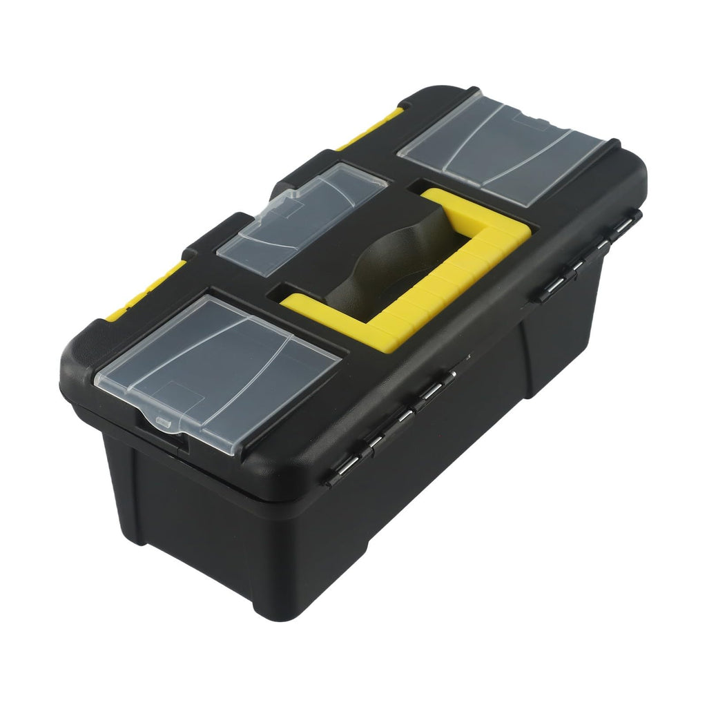 10-Inch Plastic Toolbox with Metal Hinges and 4 Latches H39306