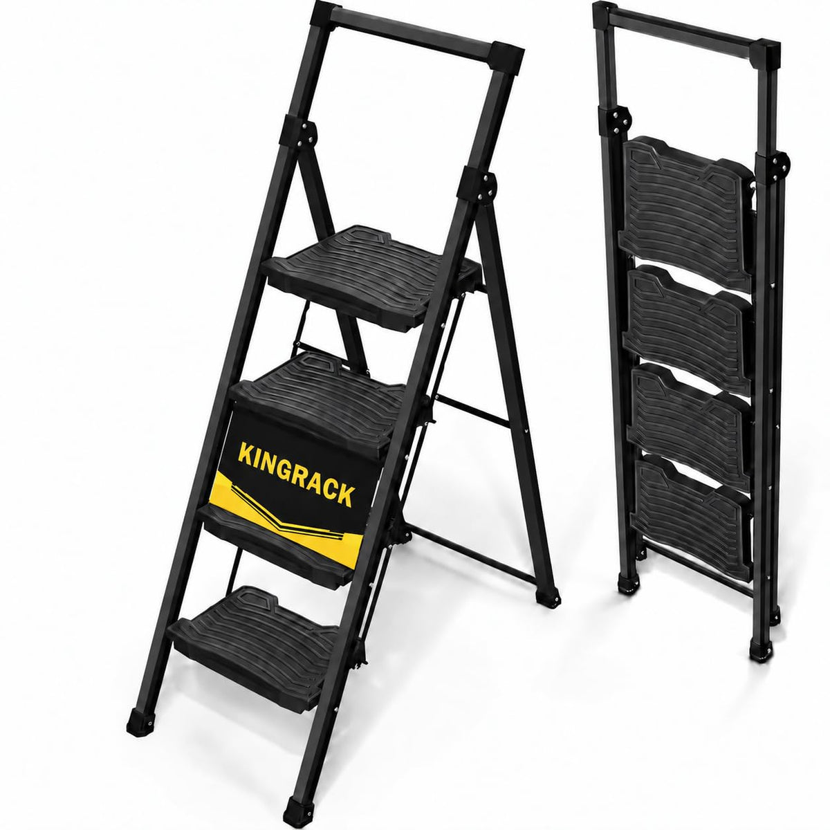 4 Step Folding Step Ladder with Handrails W486904