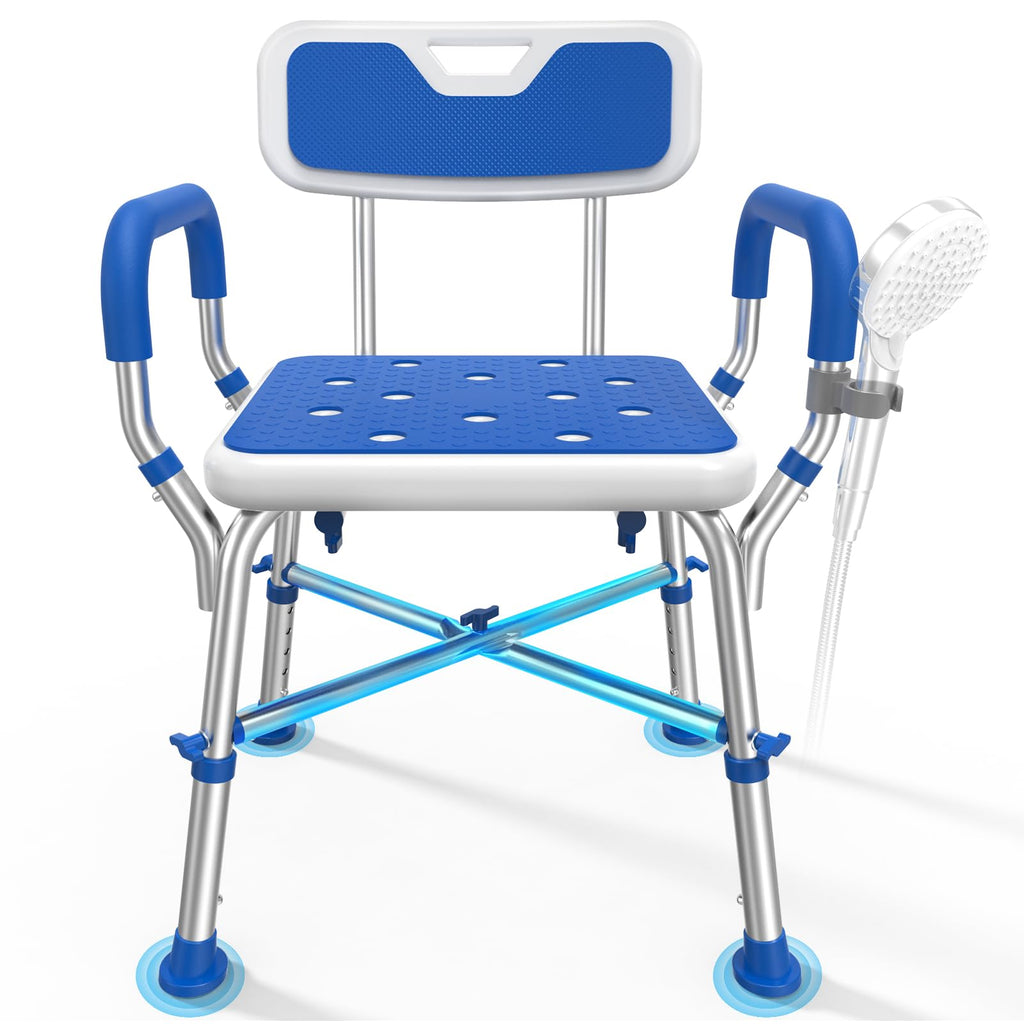 Shower Chair with Reinforced Crossing Bar T110418