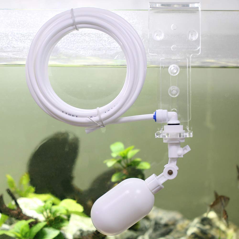 Auto-top-Off ATO Solution Auto Water Filler Adjustable Float Valve Aquarium Sump 1/4" Tube 3 Meters Pipe RO Water Filter System PE White L9180