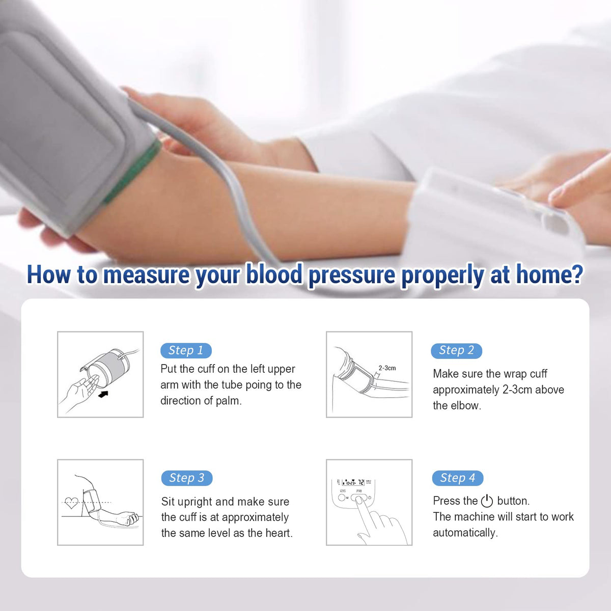Automatic Upper Arm Blood Pressure Monitor with Large Cuff L828539
