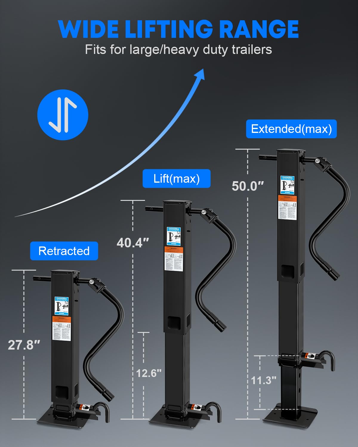 12000 lbs Heavy Duty Trailer Jack J434