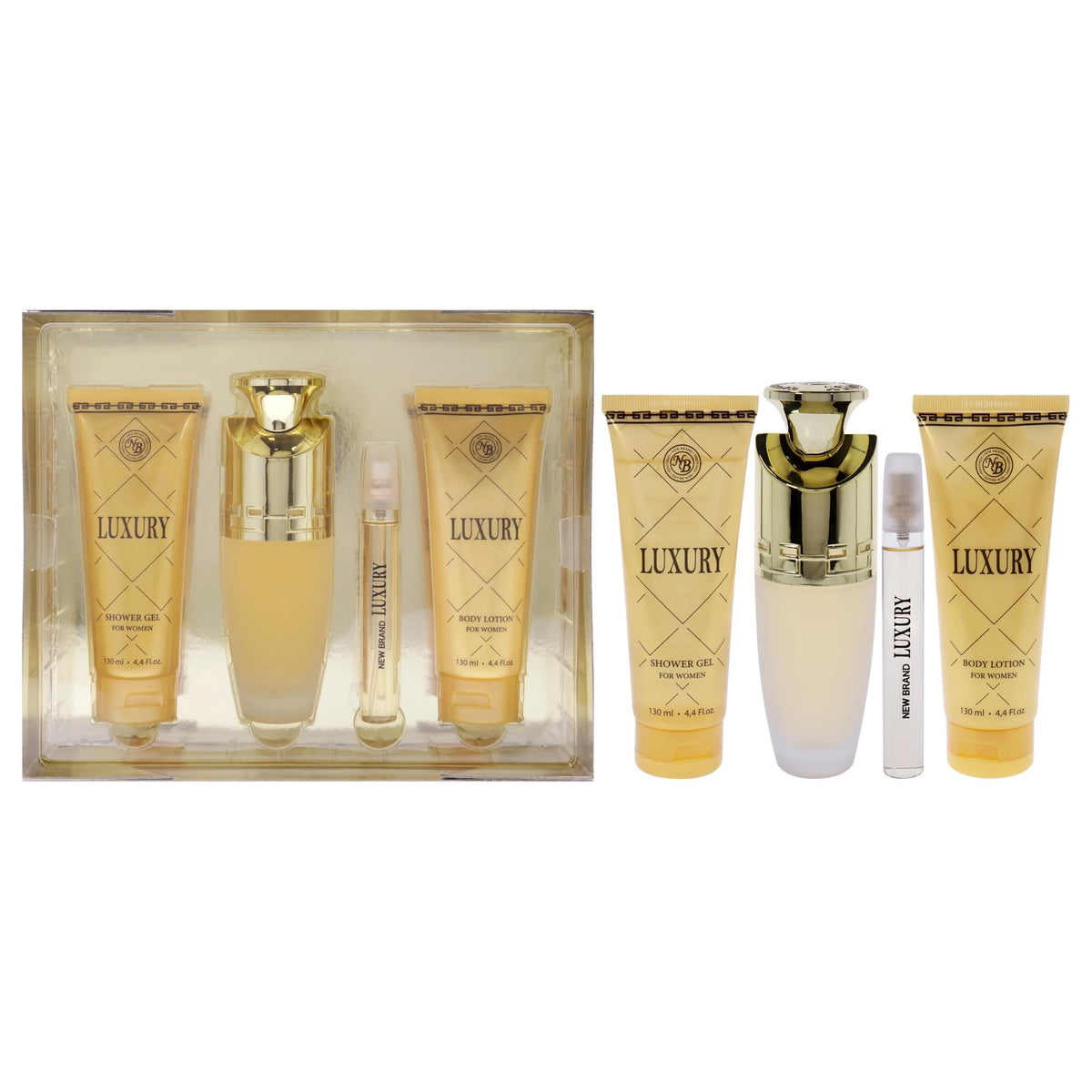 4 Pc Gift Set 3.3oz EDP Spray 4.4oz Shower Gel 4.4oz Body Lotion 0.5oz EDP Spray M913