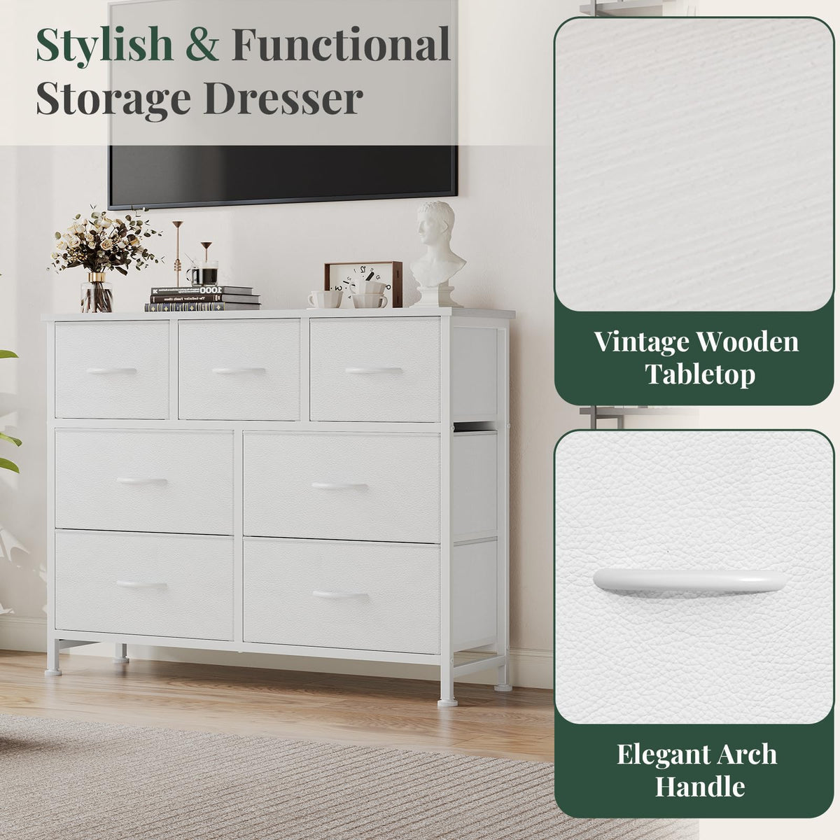 Fabric 7 Drawer Dresser I7694