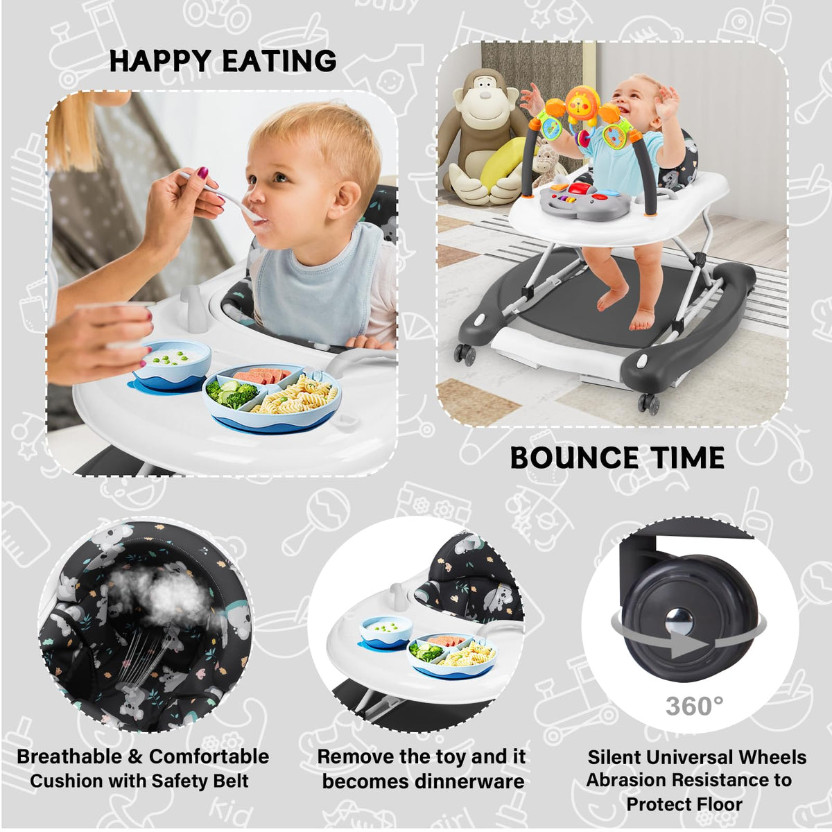 Foldable Baby Walker K3028