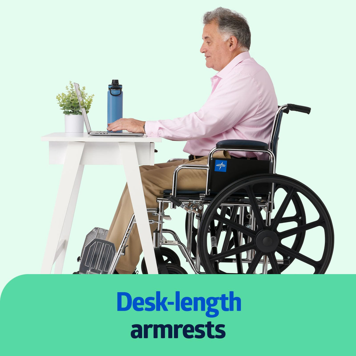 Extra-Wide Bariatric Wheelchair with 24" Wide Seat R318