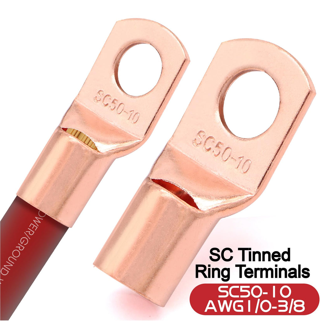 1/0 Gauge Battery Cable with Lugs E409