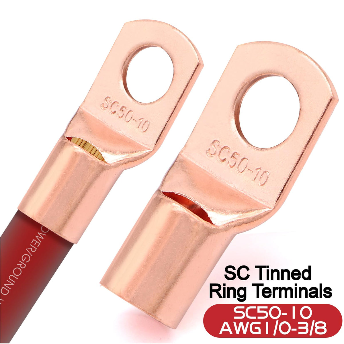 1/0 Gauge Battery Cable with Lugs E409