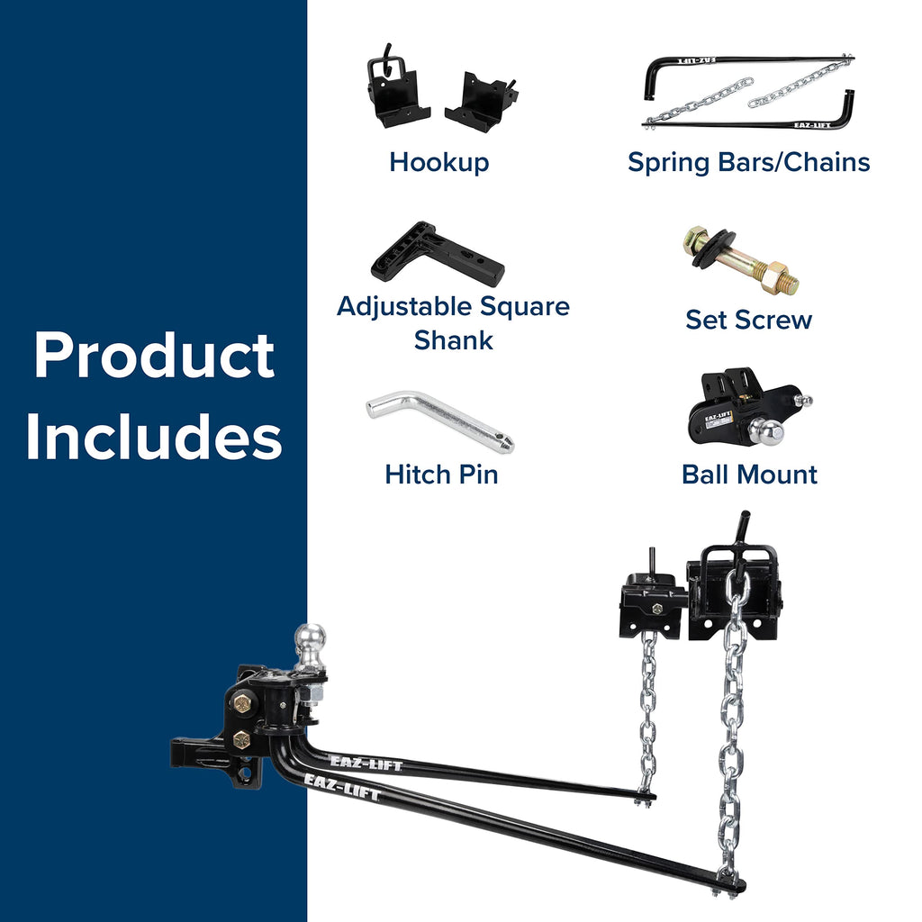 600lb Weight Distribution Hitch with Height Adjustable Forged Shank X43316