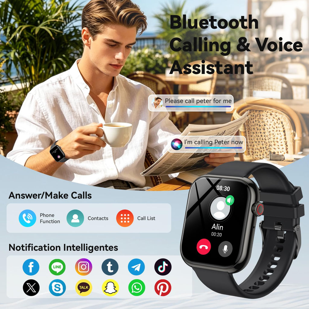 1.85" HD Touchscreen IP68 Waterproof Smart Watch W4507
