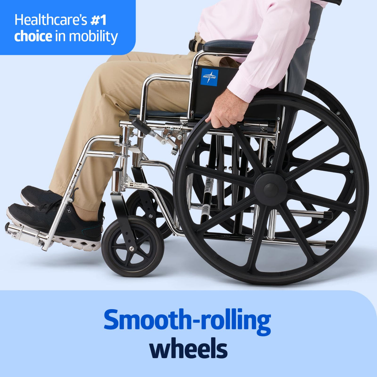 Extra-Wide Bariatric Wheelchair with 24" Wide Seat R318