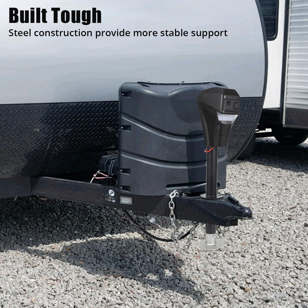 3500lbs Electric Trailer Jack with Front LED, 18" Lift R462500