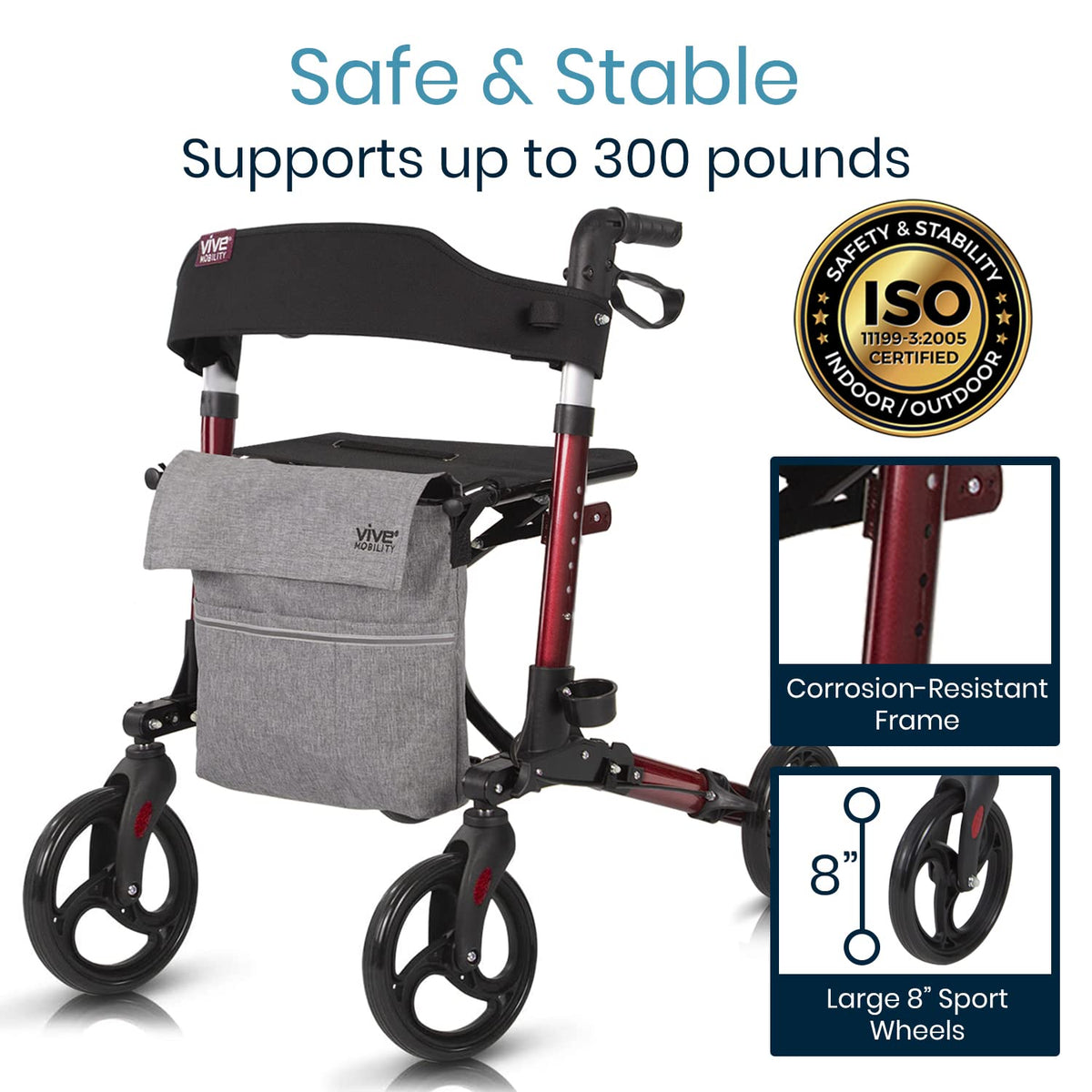 Folding 4 Wheel Rollator Walker V44324