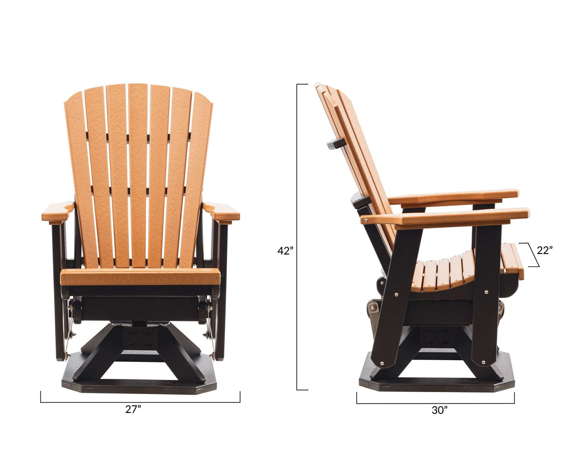 Poly Outdoor Adirondack Swivel Glider D168182