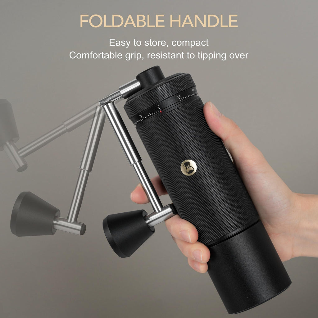 Manual Coffee Grinder with Stainless Steel Burr, Black Y70944