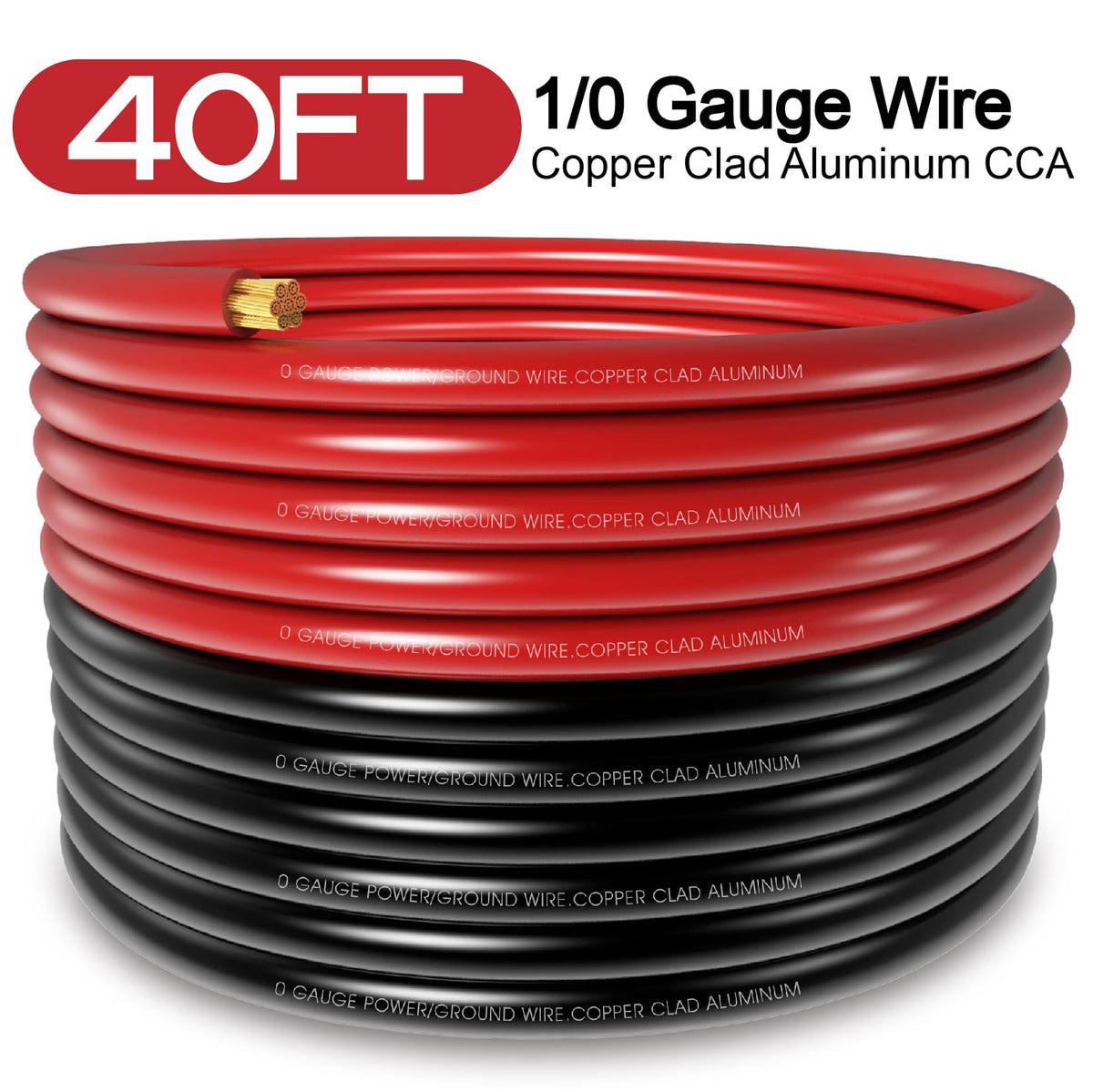 1/0 Gauge Battery Cable with Lugs E409