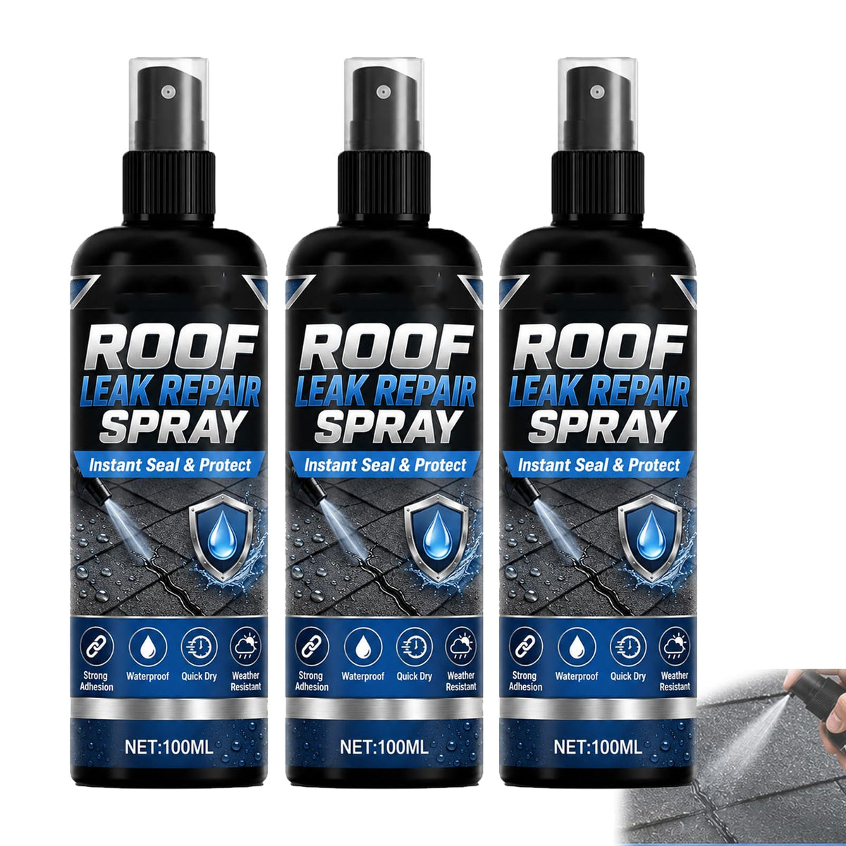 Waterproof Leak Repair Spray 3pcs H80449