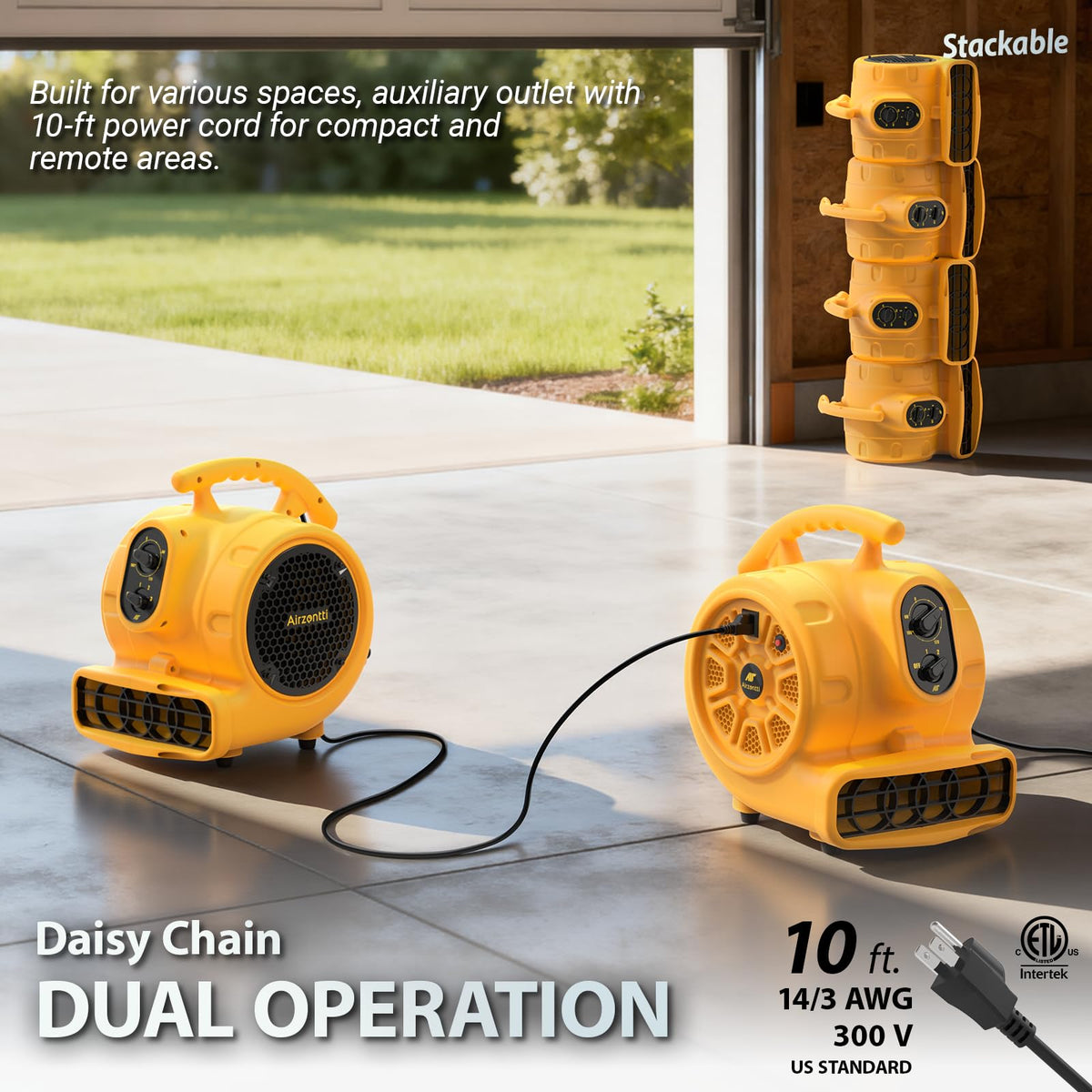 1100 CFM 3-Speed Industrial Air Mover Floor Blower Fan G385