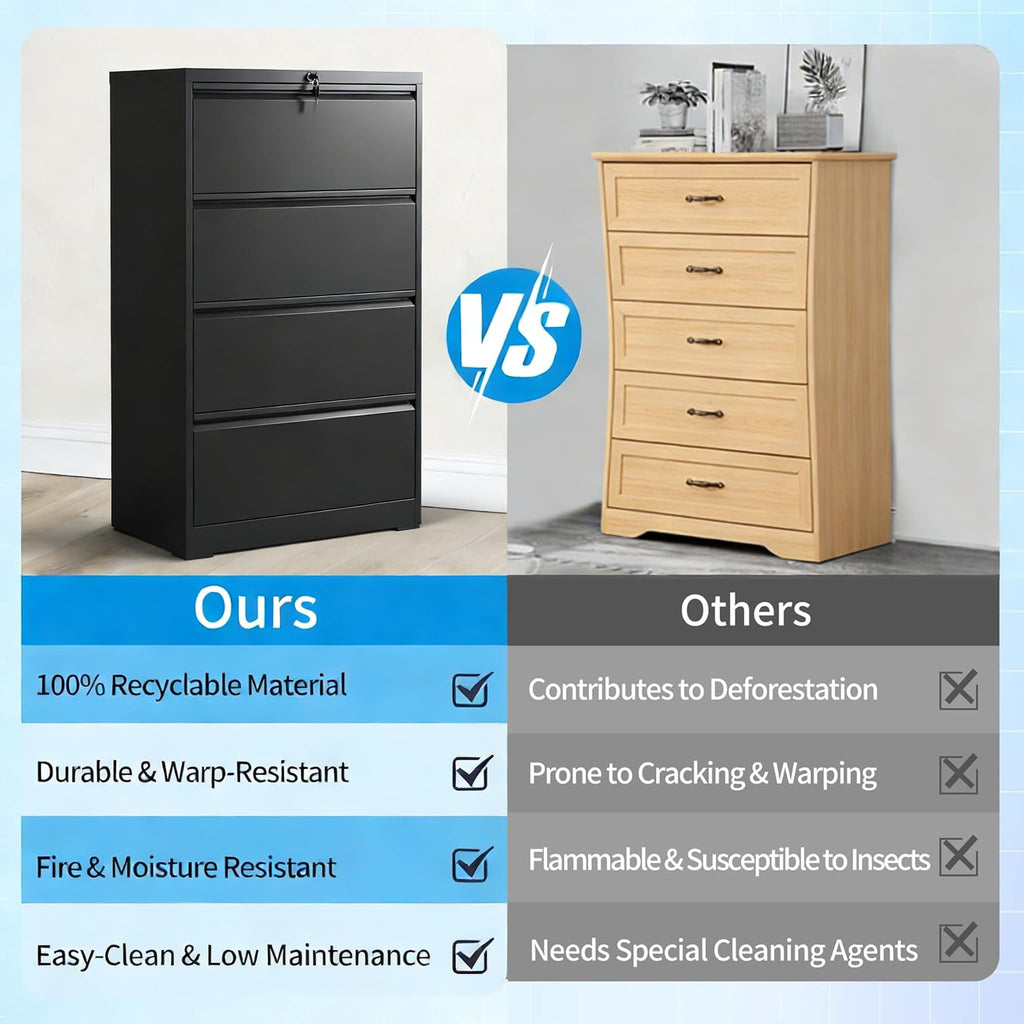 4 Drawer Steel File Cabinet with Lock A25157