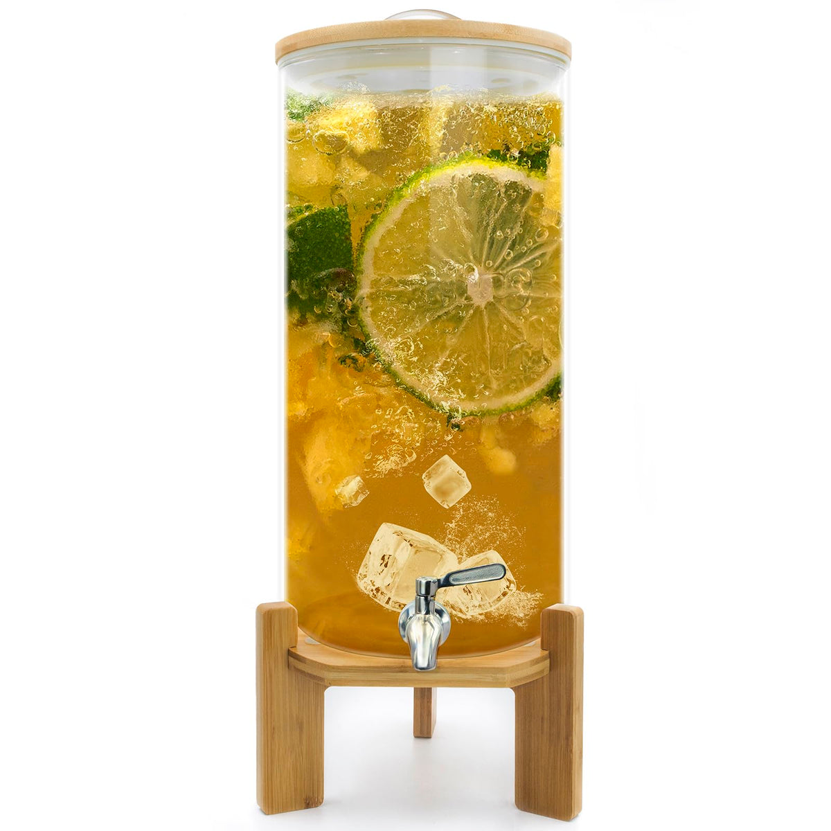 3 Gallon Glass Drink Dispenser with Spigot B930305