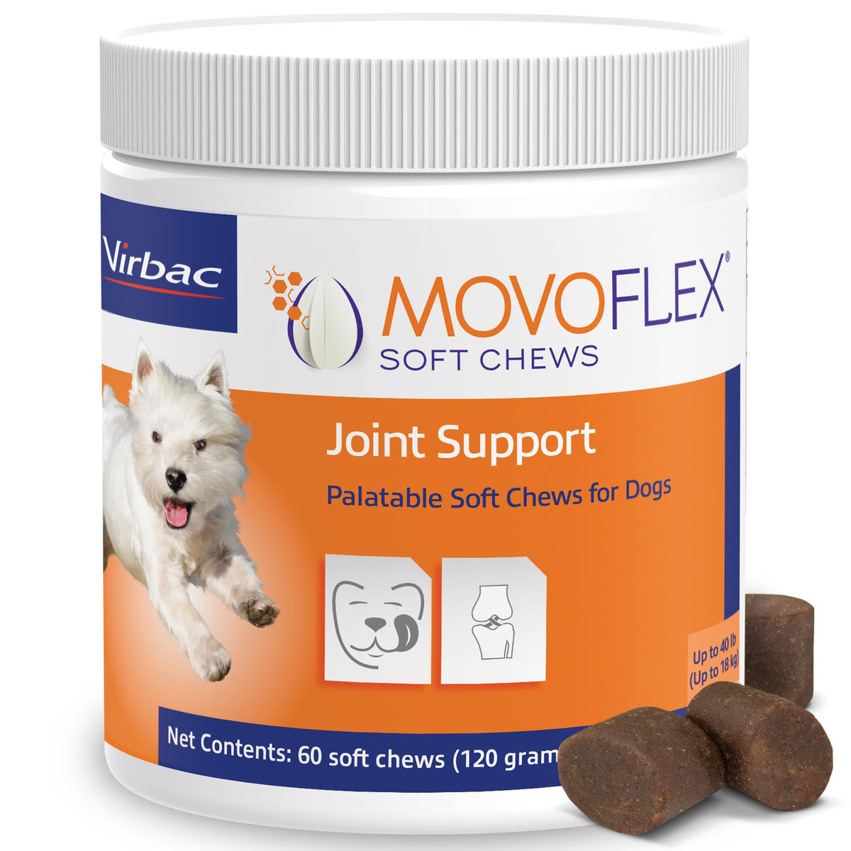 Joint Support Supplement for Dogs - 60 Soft Chews for Small Dogs P2781