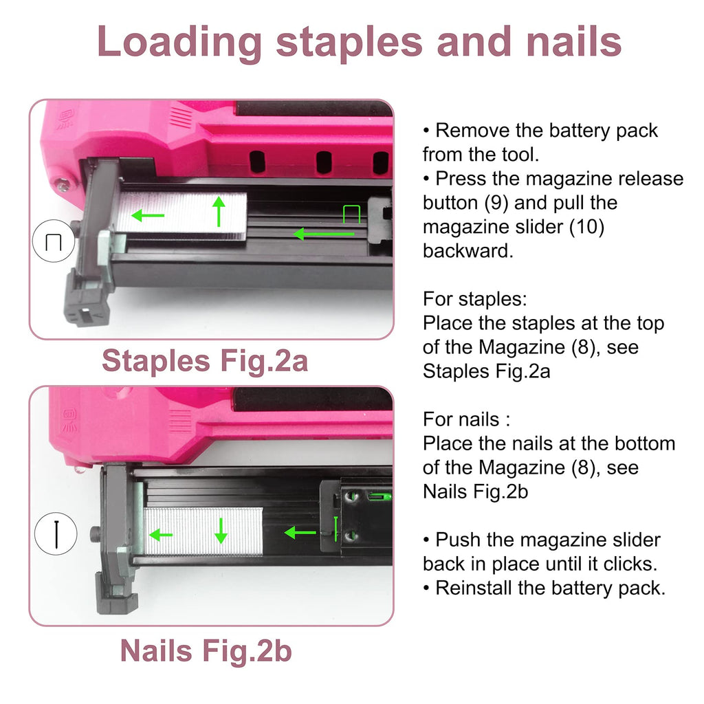 20V Cordless 18 Gauge 2 in 1 Brad Nailer & Stapler Kit Z65162