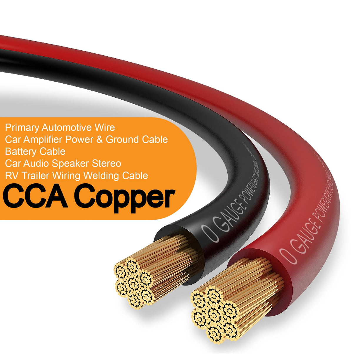 1/0 Gauge Battery Cable with Lugs E409