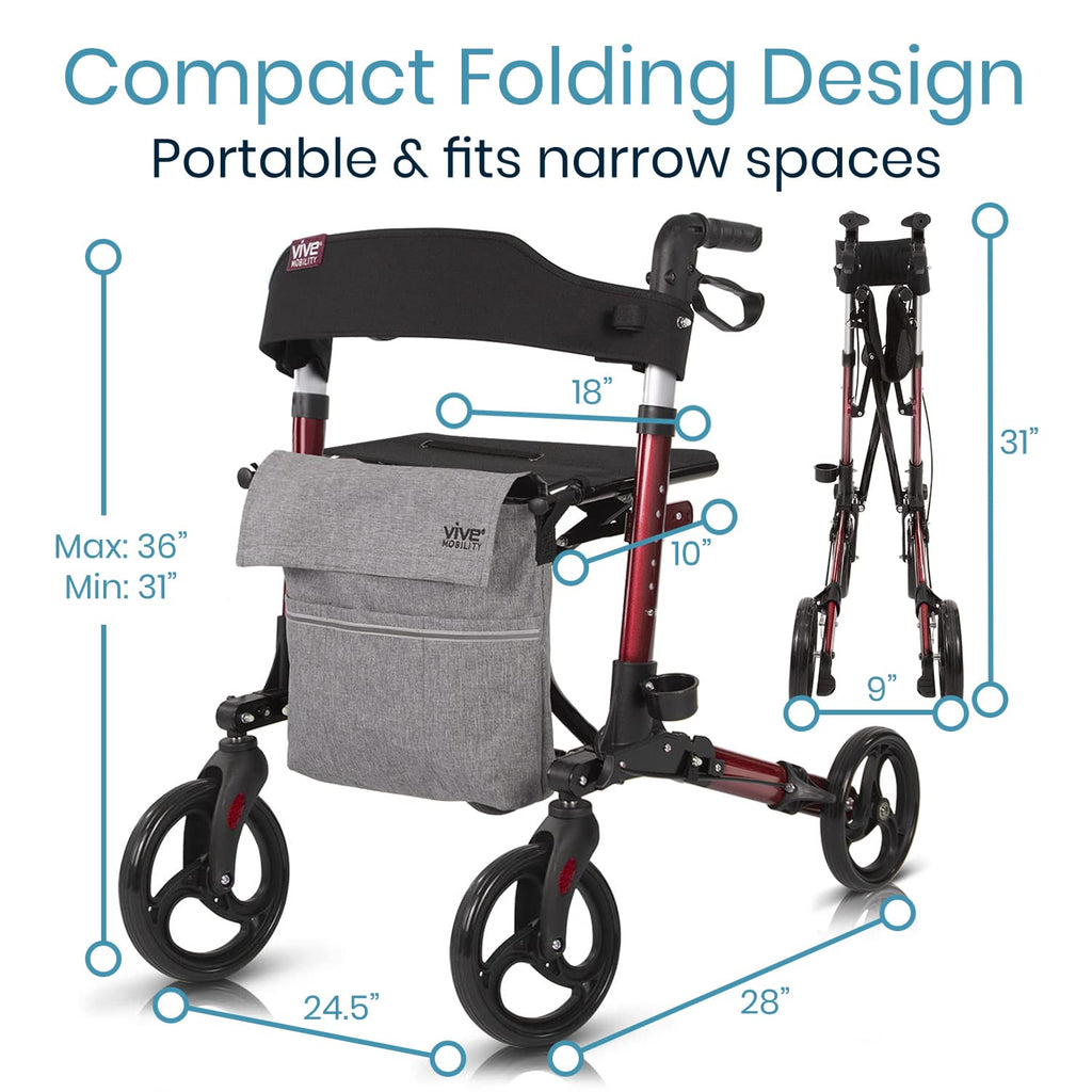 Folding 4 Wheel Rollator Walker V44324